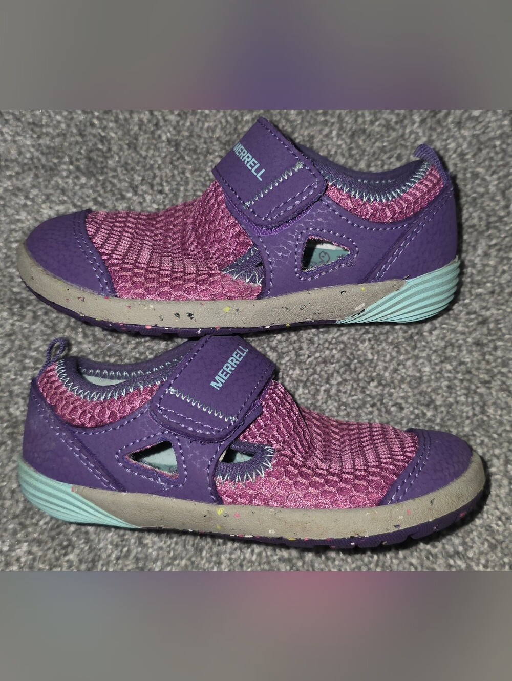 Merrell KidsBare Steps H20 Kids Pink/Purple/Turquoise 6M Toddler